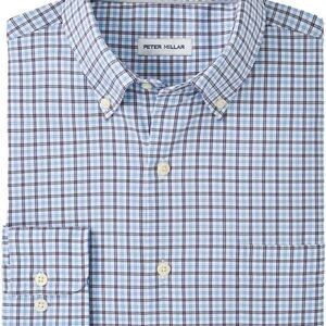 PETER MILLAR HAMILTON CROWN LITE COTTON-STRETCH SPORT SHIRT MF24W12LTB $160 XXL